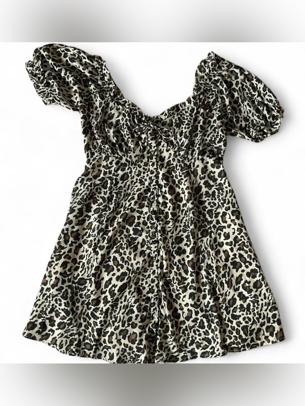 ASOS Leopard Print Princess Sleeve Mini Dress | 12